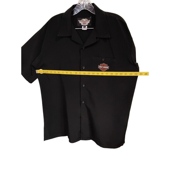Men's Harley Davidson Button Down Flame Fire Black Button Down Size Medium - Picture 7 of 7